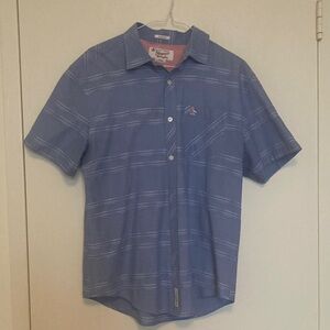 Original Penguin Blue and White Striped Casual Shirt